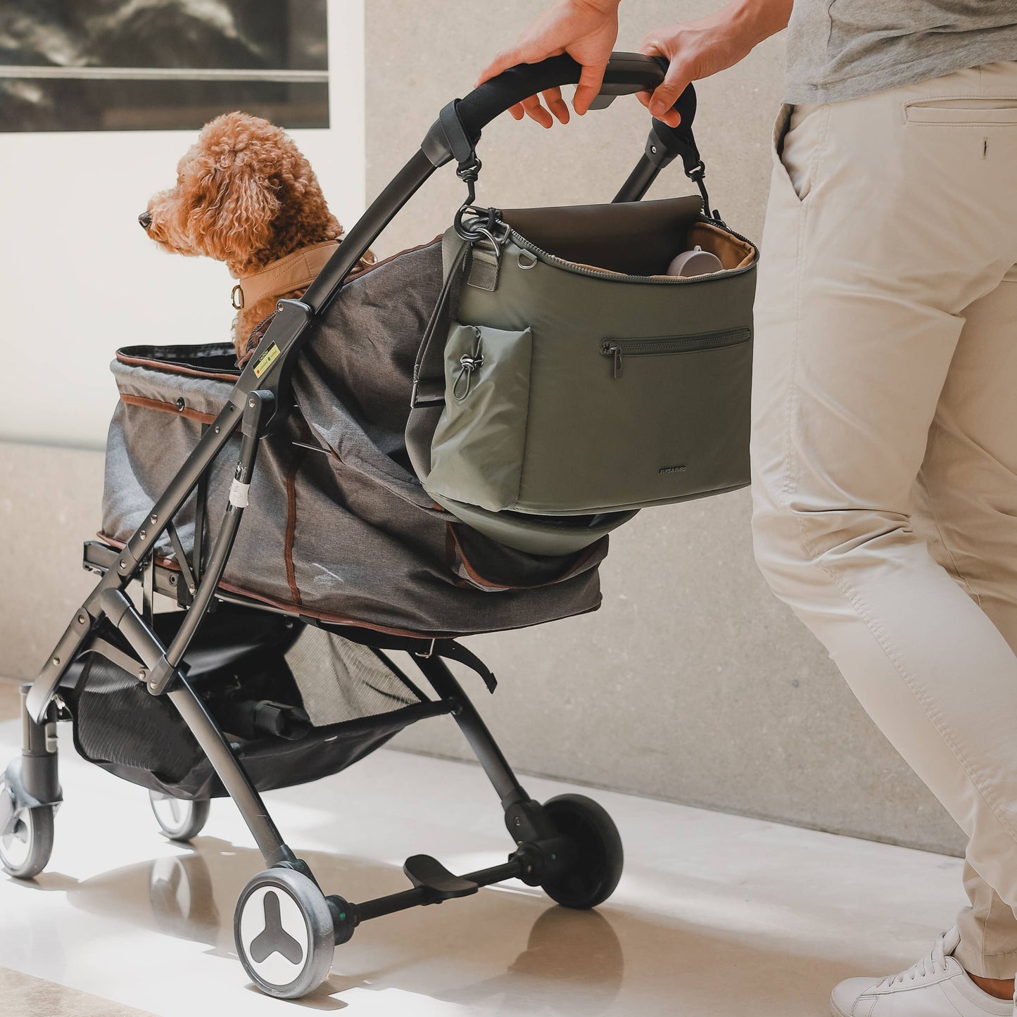 Breeze Picnic & Stroller Bag | Dog Walking Bag | Olive