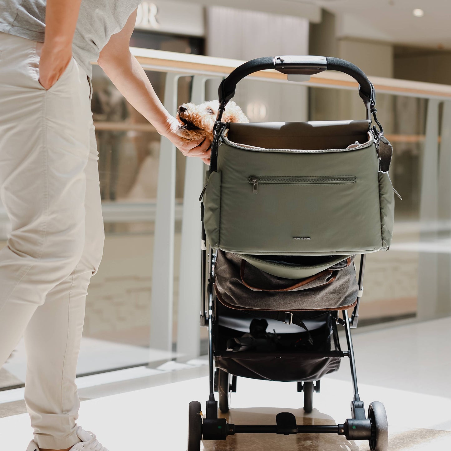 Breeze Picnic & Stroller Bag | Dog Walking Bag | Olive